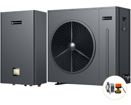 Інверторний тепловий насос для дому Aquaviva Plus 13 (12.60 кВт), циркуляційний насос + триходовий клапан